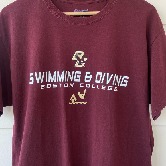 CHAMPION • Mens Boston College Swimming & Diving T-Shirt size Large - Picture 7 of 14
